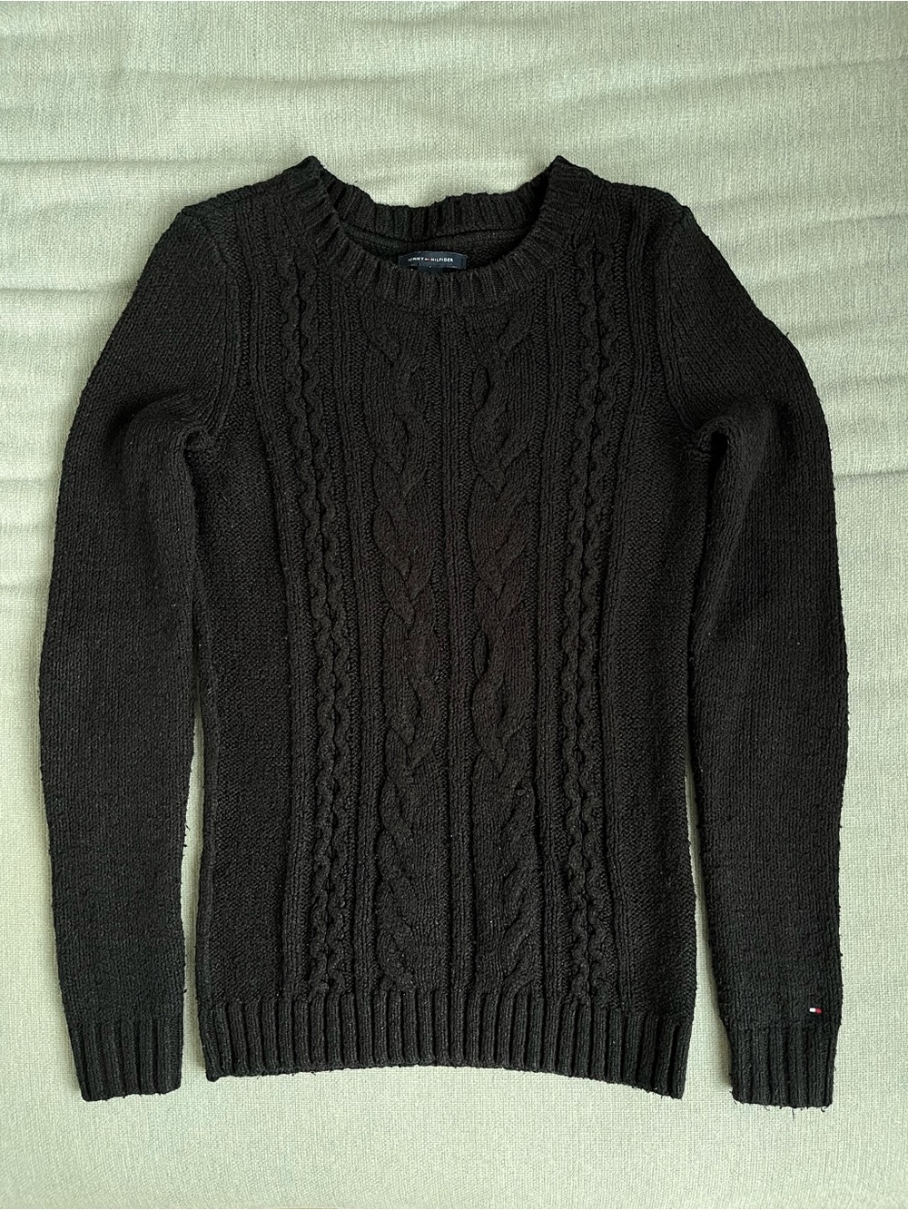 Tommy Hilfiger Fisherman Cable Knit Cotton Blend Sweater - Women’s S